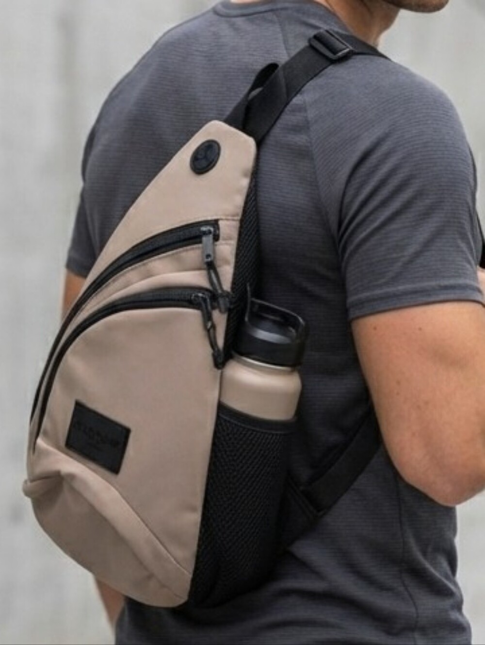 Duchamp London Nylon Sling Backpack Crossbody Travel Bag Tan Cargo Tactical Tech